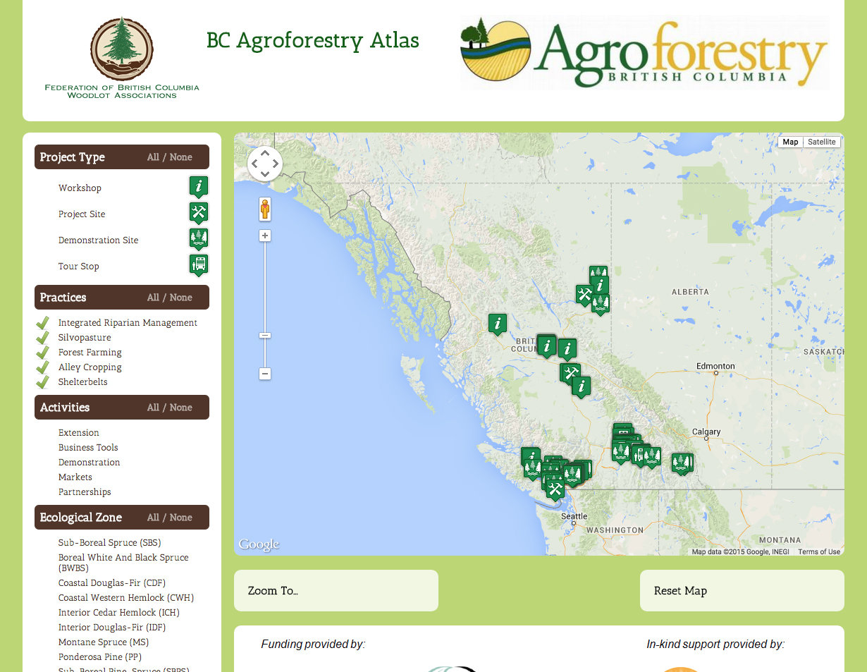 Bc Foraging Map Putting Clients on the Map(s) - New Harvest Media Inc. – Web Design ...